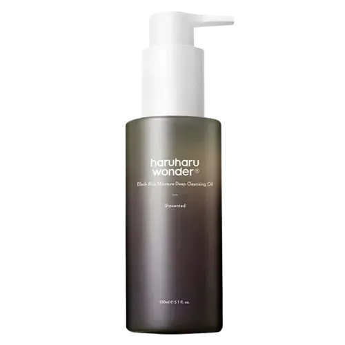 HARUHARU Wonder- Huile nettoyante en profondeur Black Rice Moisture - Huile démaquillante hydratante au riz noir 150ml Lariboisière Shop