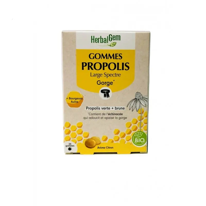 HerbalGem Gommes Gorge Propolis BIO – Lariboisière Shop