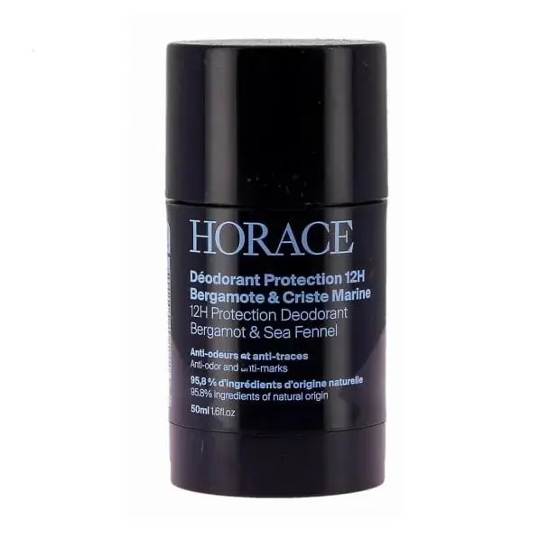 Horace - Déodorant Protection 12h Bergamote et Criste Marine Stick - Tous Types de Peaux - 50ml Lariboisière Shop