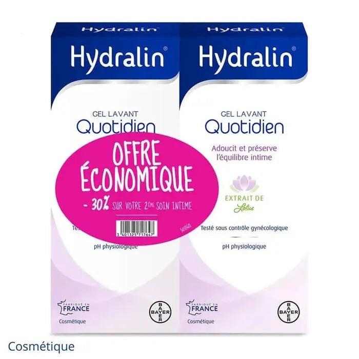 Hydralin QUOTIDIEN - Gel Lavant Intime Quotidien - 2x400ml Lariboisière Shop