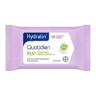 Hydralin - Quotidien lingettes intimes - 10 Lariboisière Shop