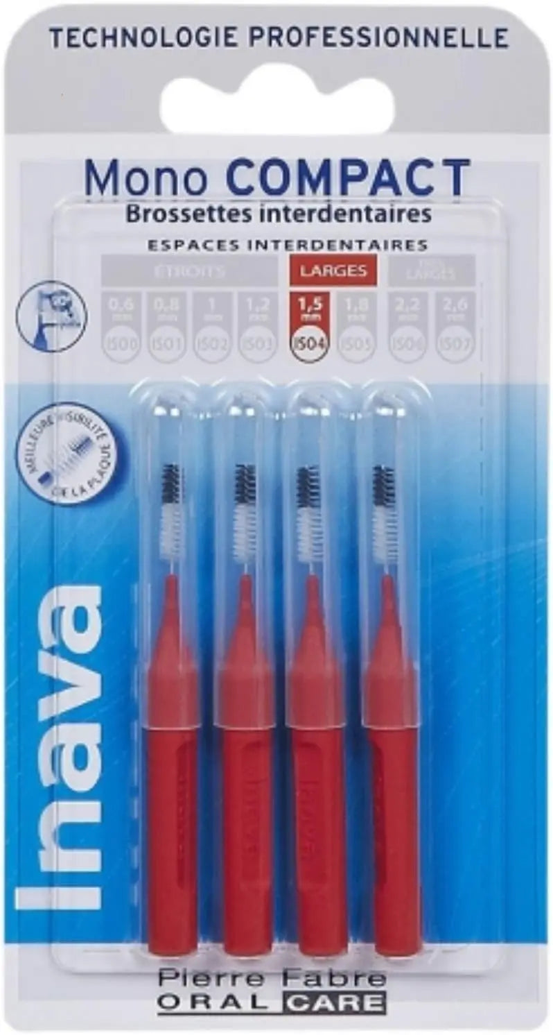 INAVA Brossettes Interdentaires Rouge ISO 4 (1,5 mm) Lariboisière Shop