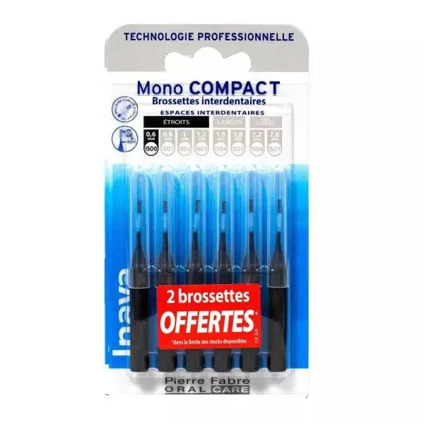 INAVA Brossettes Mono Compact Noires ISO 0 (0,6 mm) – 4 + 2 Lariboisière Shop