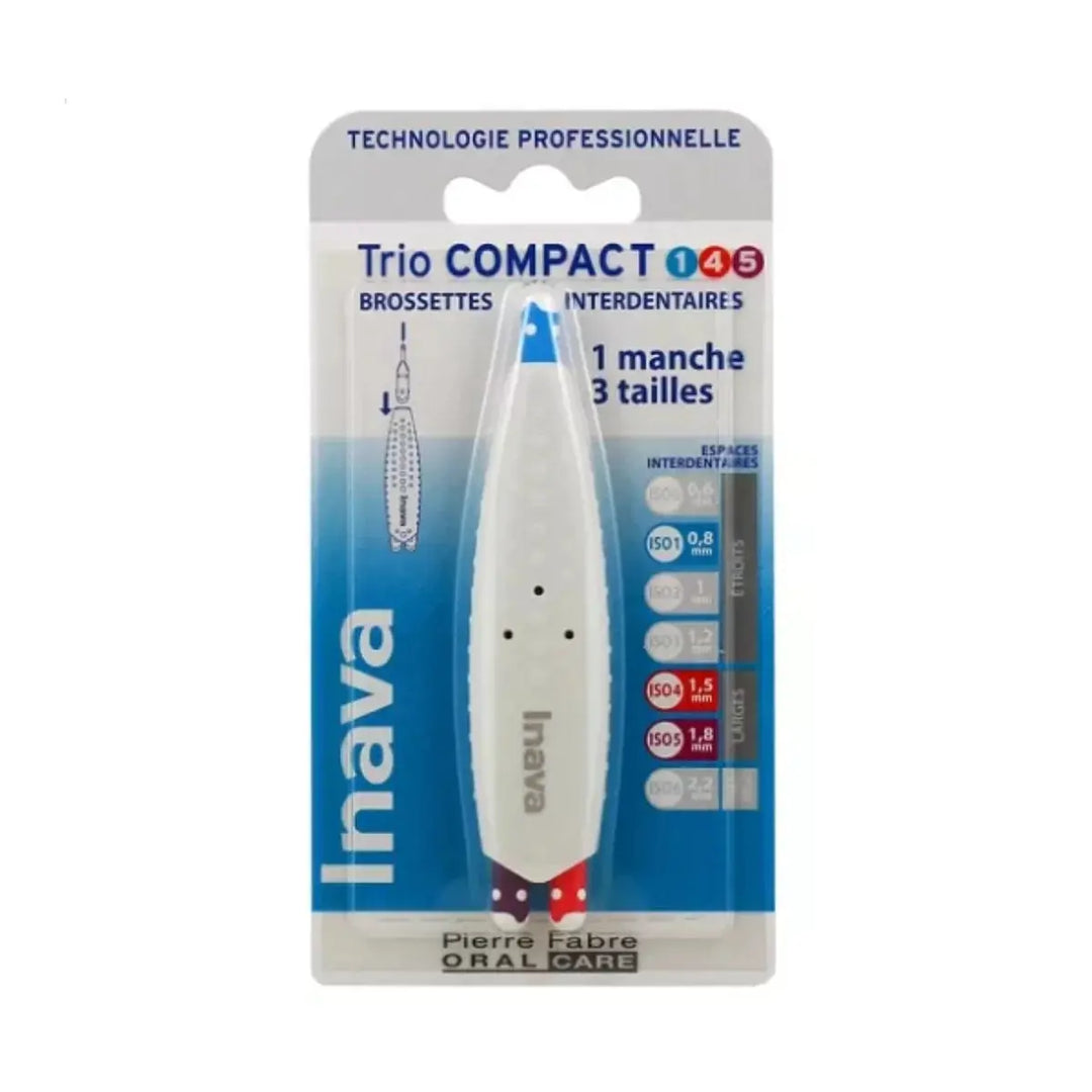 INAVA Brossettes Trio Compact ISO 1/4/5 – 1 Manche + 3 Brossettes Lariboisière Shop