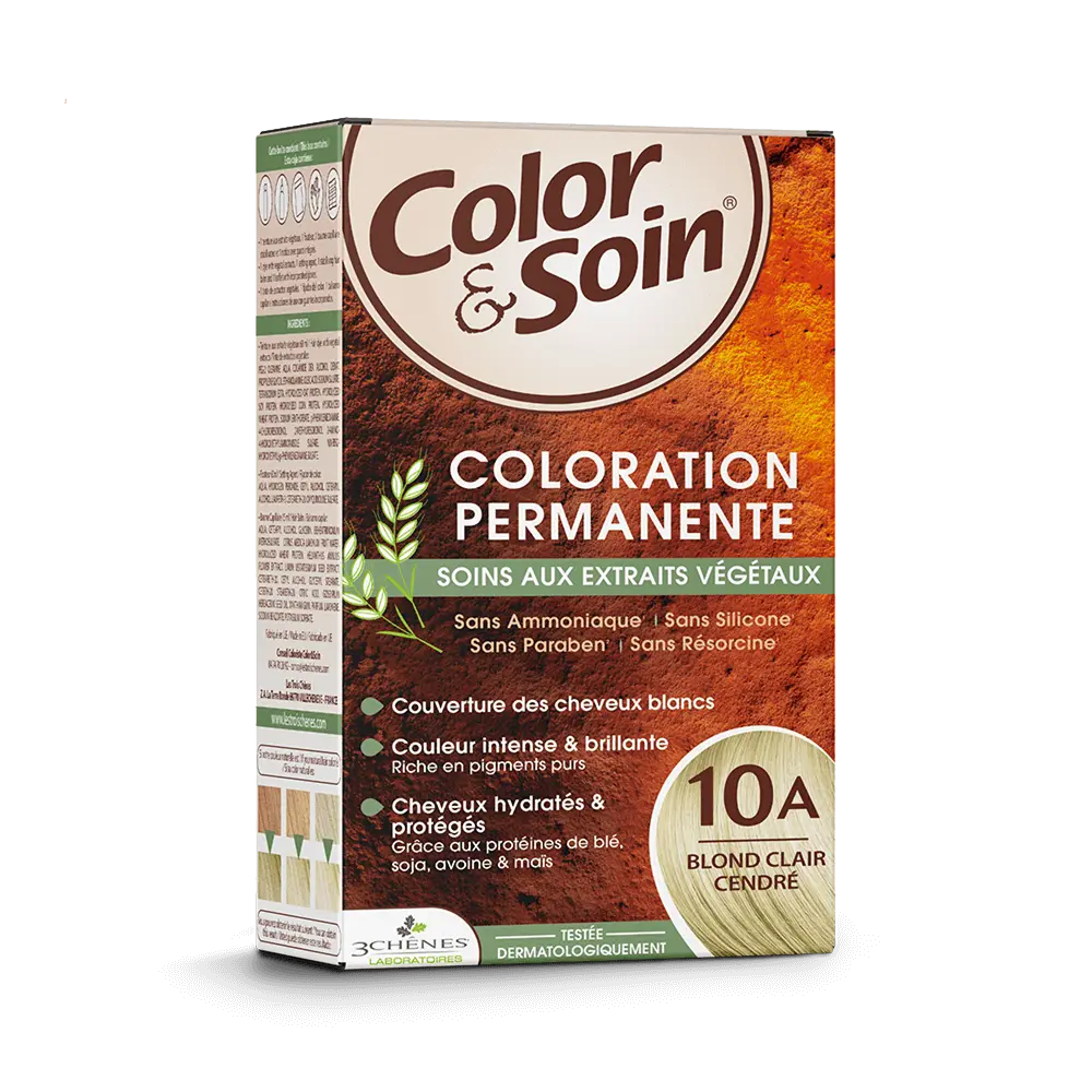 LTC - Color & Soin Permanente - Coloration Capillaire - 10A  Blond Clair Cendré 1 Kit Lariboisière Shop