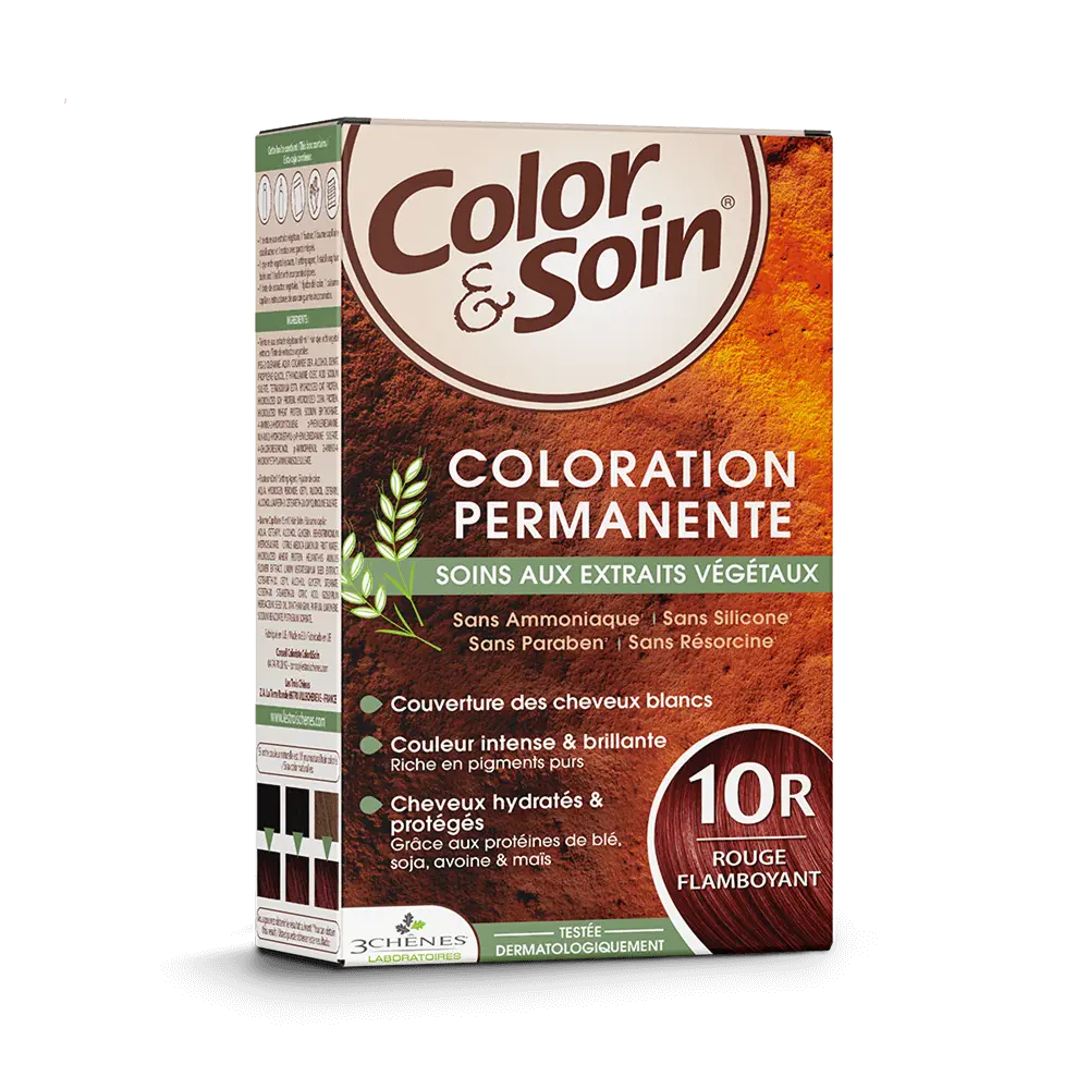 LTC - Color & Soin Permanente - Coloration Capillaire - 10R Rouge Flamboyant 1 kit Lariboisière Shop