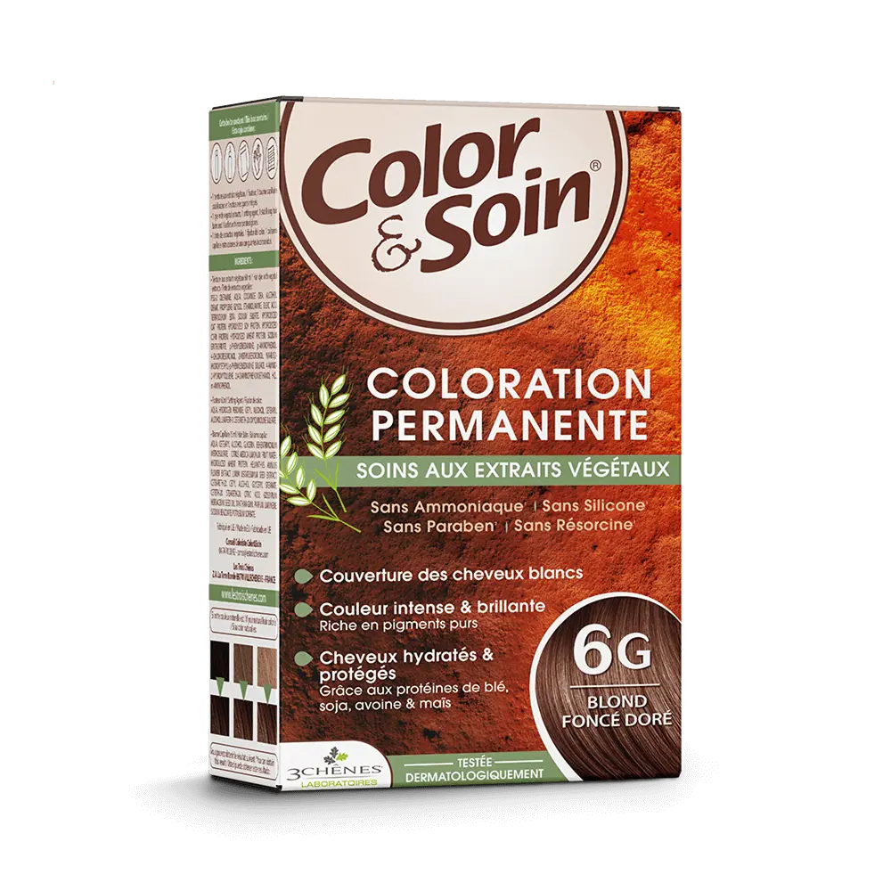 LTC - Color & Soin Permanente - Coloration Capillaire - 6G  Blond Foncé Doré Lariboisière Shop