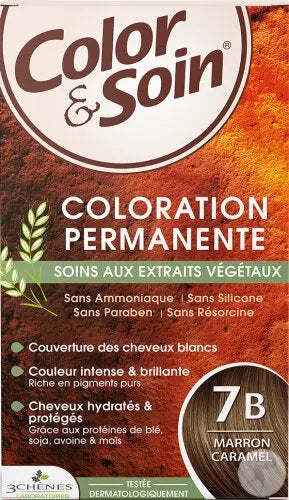 LTC - Color & Soin Permanente - Coloration Capillaire - 7B Brun Caramel 1 Kit Lariboisière Shop