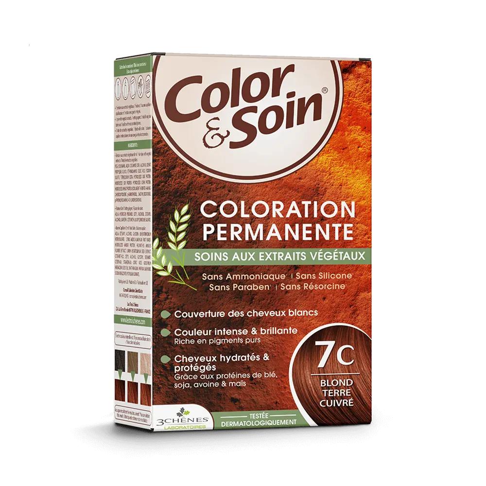 LTC - Color & Soin Permanente - Coloration Capillaire - 7C  Blond Terre Cuivré 1 kit Lariboisière Shop
