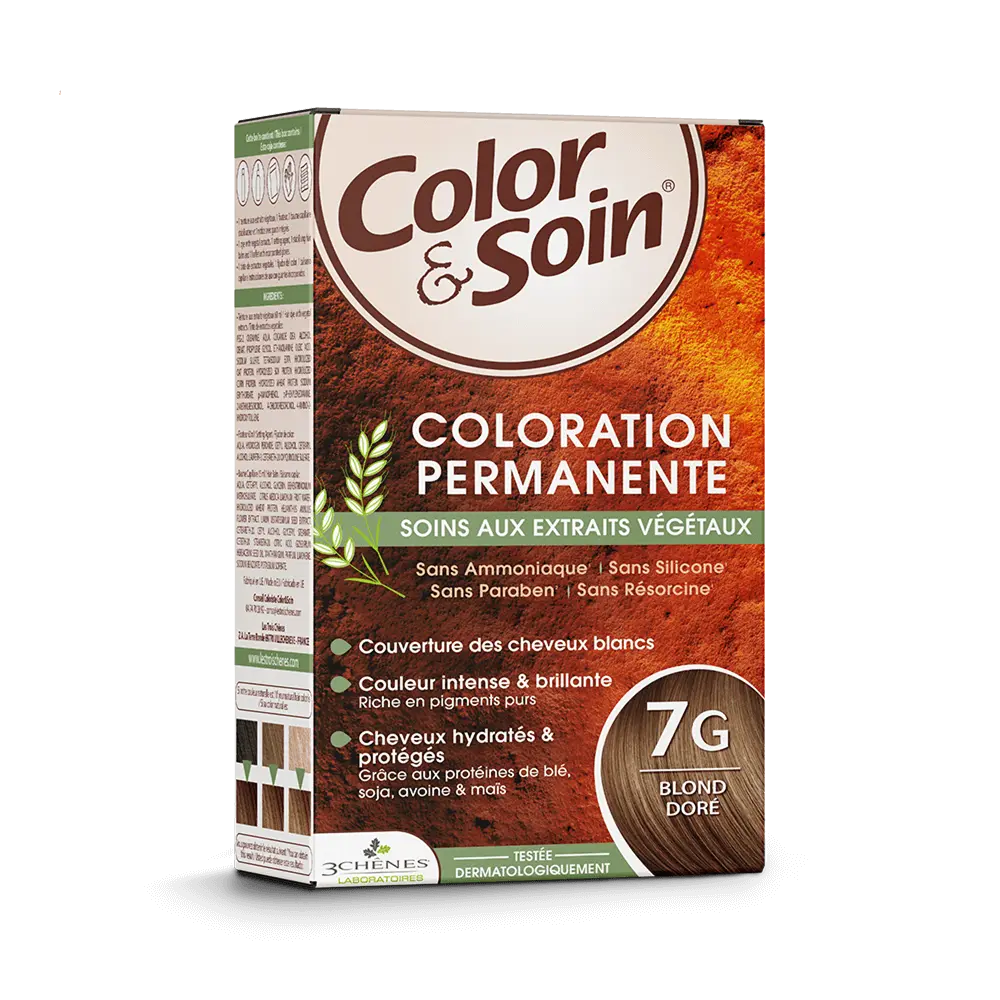 LTC - Color & Soin Permanente - Coloration Capillaire - 7G  Blond Doré 1 Kit Lariboisière Shop