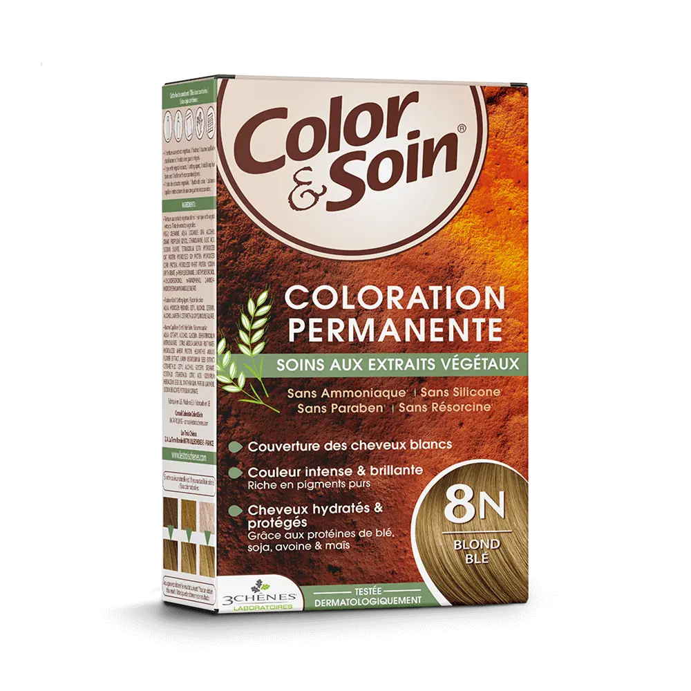 LTC - Color & Soin Permanente - Coloration Capillaire - 8N Blond blé 1 Kit Lariboisière Shop