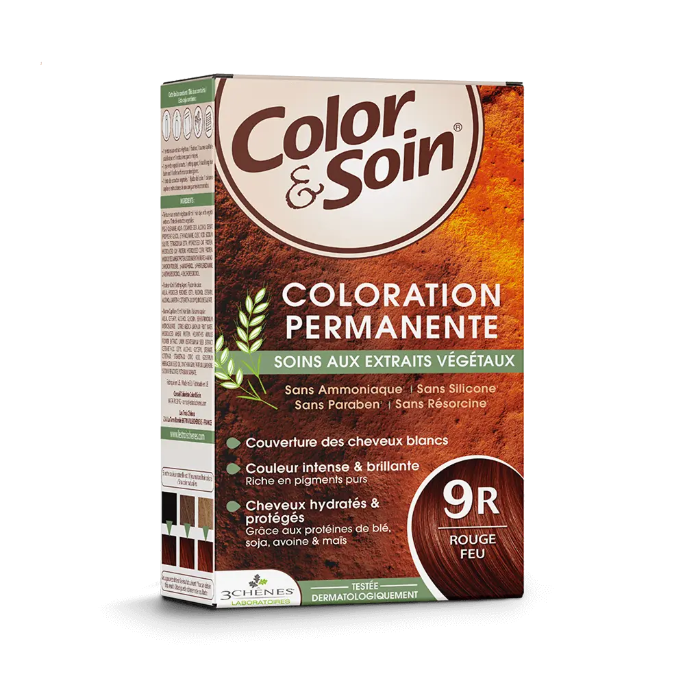 LTC - Color & Soin Permanente - Coloration Capillaire - 9R Rouge Feu 1 kit Lariboisière Shop