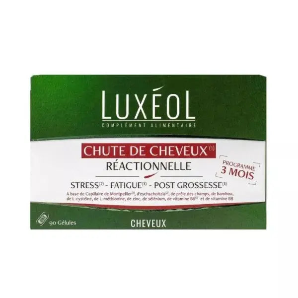 LUXEOL CHEVEUX Chute de Cheveux Réactionnelle 90 Gélules - Lariboisière Shop