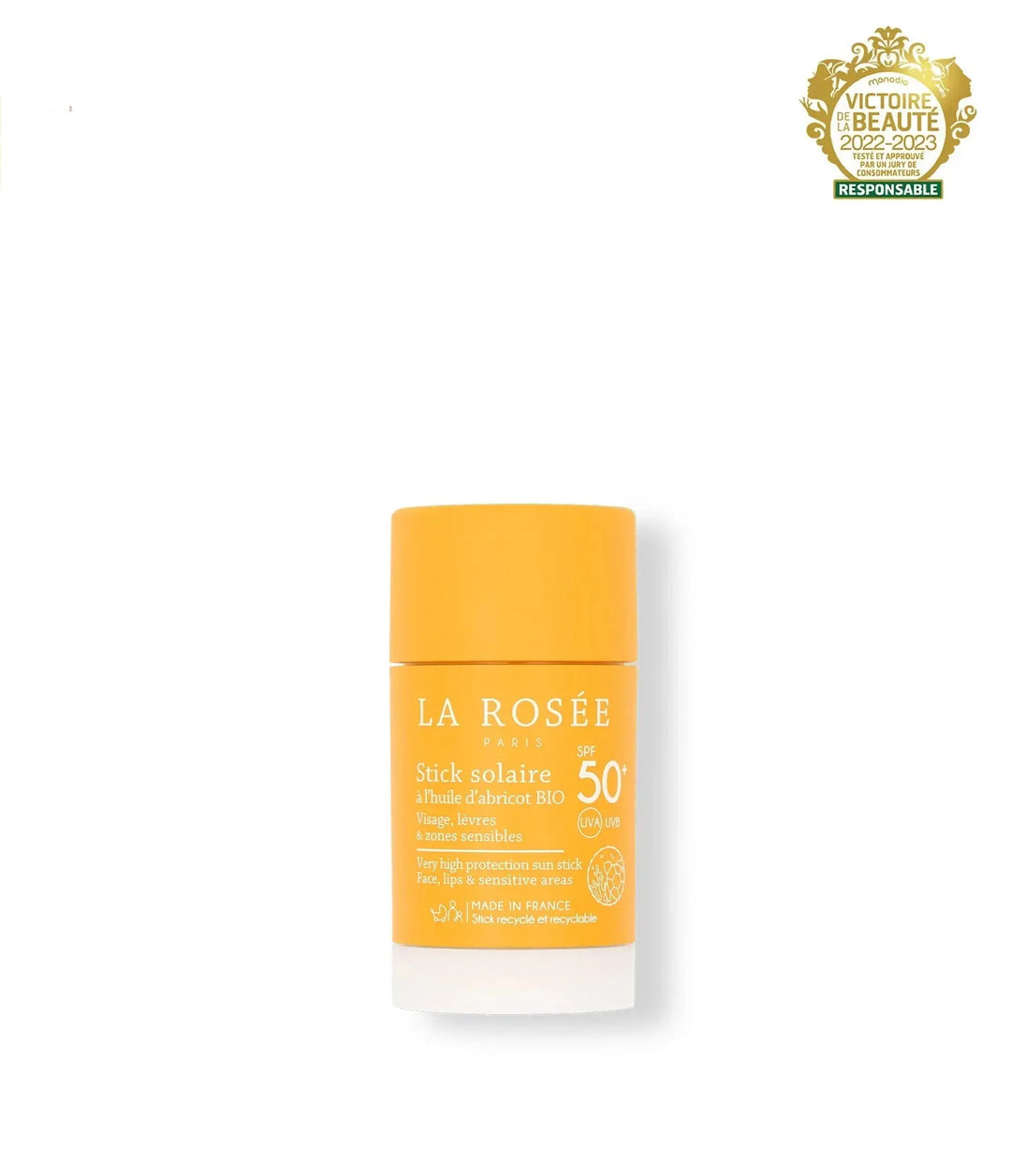 La Rosée Stick Solaire SPF 50+ à l'Huile d'Abricot BIO 15 ml Lariboisière Shop