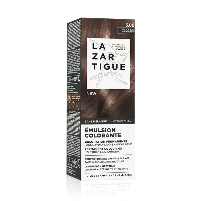 Lazartigue - EMULSION COLORANTE - 5.00 - Châtain Clair Coloration Permanente - 60ml Lariboisière Shop