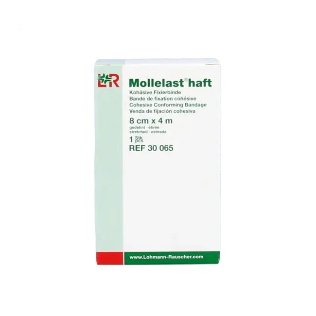 Lohmann - Bande de fixation cohésive Mollelast haft 4 m x 8 cm - 1 pièce Lariboisière Shop