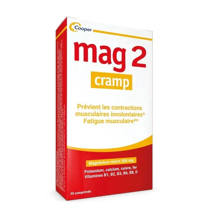 MAG 2 - Cramp - Magnésium Marin, Calcium, Fer, Potassium, Cuivre - 30 comprimés Lariboisière Shop