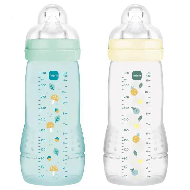 MAM Biberon Easy Active 2ème Âge Turquoise 330 ml – Lot de 2 Lariboisière Shop