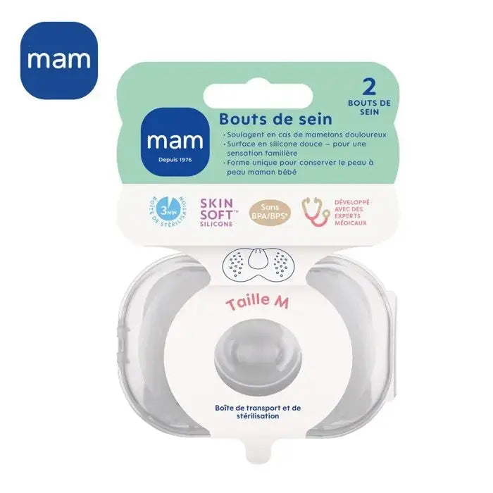 MAM Bouts de Sein Silicone Taille M x2  Allaitement Lariboisière Shop
