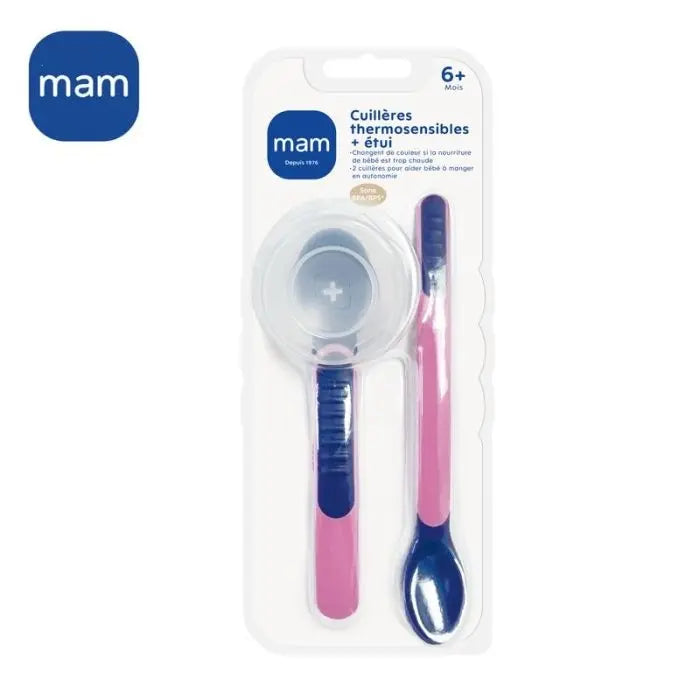 MAM Cuillères Thermosensibles + Étui Protecteur x2 – Dès 6 Mois Lariboisière Shop
