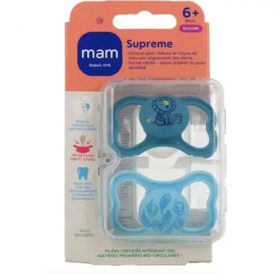 MAM - Sucette Supreme 6+ Mois Silicone - x 2 Lariboisière Shop