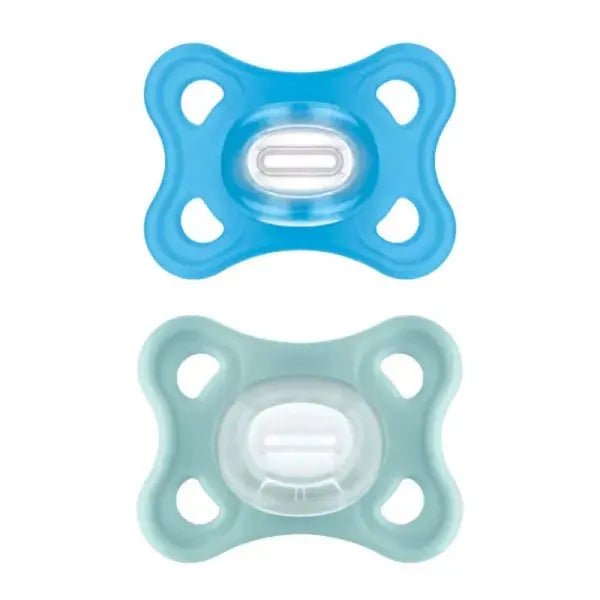 MAM Sucettes Comfort Bleu 2-6 Mois Silicone – Lot de 2 Lariboisière Shop