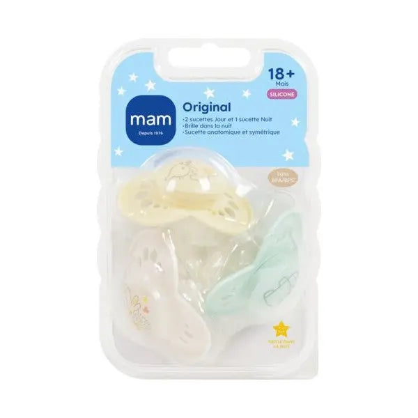 MAM Sucettes Original Beige Silicone 18+ Mois x3 Lariboisière Shop
