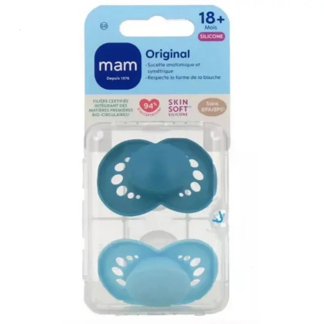MAM Sucettes Original Classique 18+ Mois Silicone – Lot de 2 Lariboisière Shop