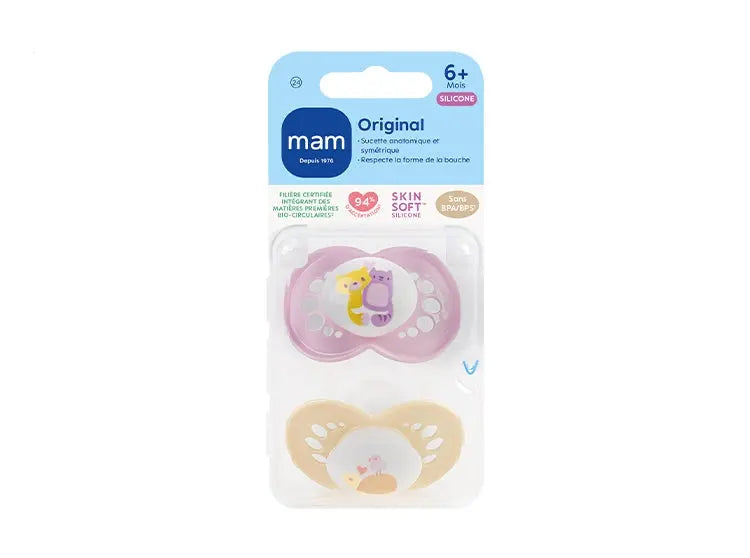 MAM Sucettes Original Classique 6+ Mois Silicone – Lot de 2 Lariboisière Shop