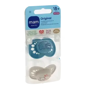 MAM Sucettes Original Nature 18+ Mois Silicone – Lot de 2 Lariboisière Shop
