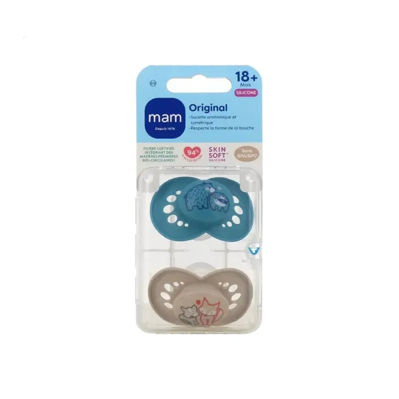 MAM Sucettes Original Tendance 18+ Mois Silicone – Lot de 2 Lariboisière Shop