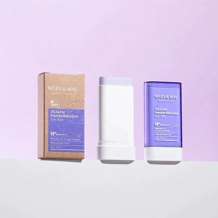 MARY & MAY - Vegan Peptide Bakuchiol Sun Stick SPF50+ PA++++ - 18g Pharmacie Lariboisière Shop
