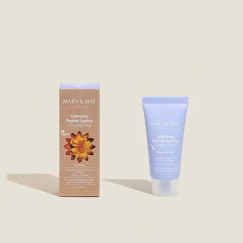 MARY&MAY - Calendula Peptide Ageless Sleeping Mask Mini - Masque de nuit - Lariboisière Shop