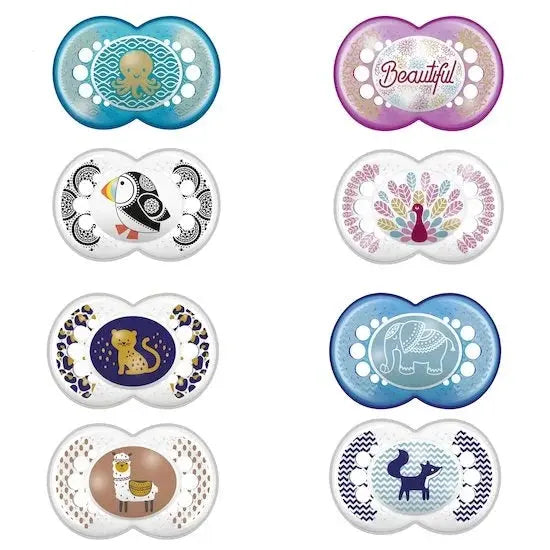 Mam - Lot de 2 sucettes animaux en silicone 18 mois + Lariboisière Shop