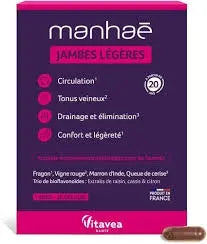 Manhaé Jambes Légères 90 gélules Lariboisière Shop