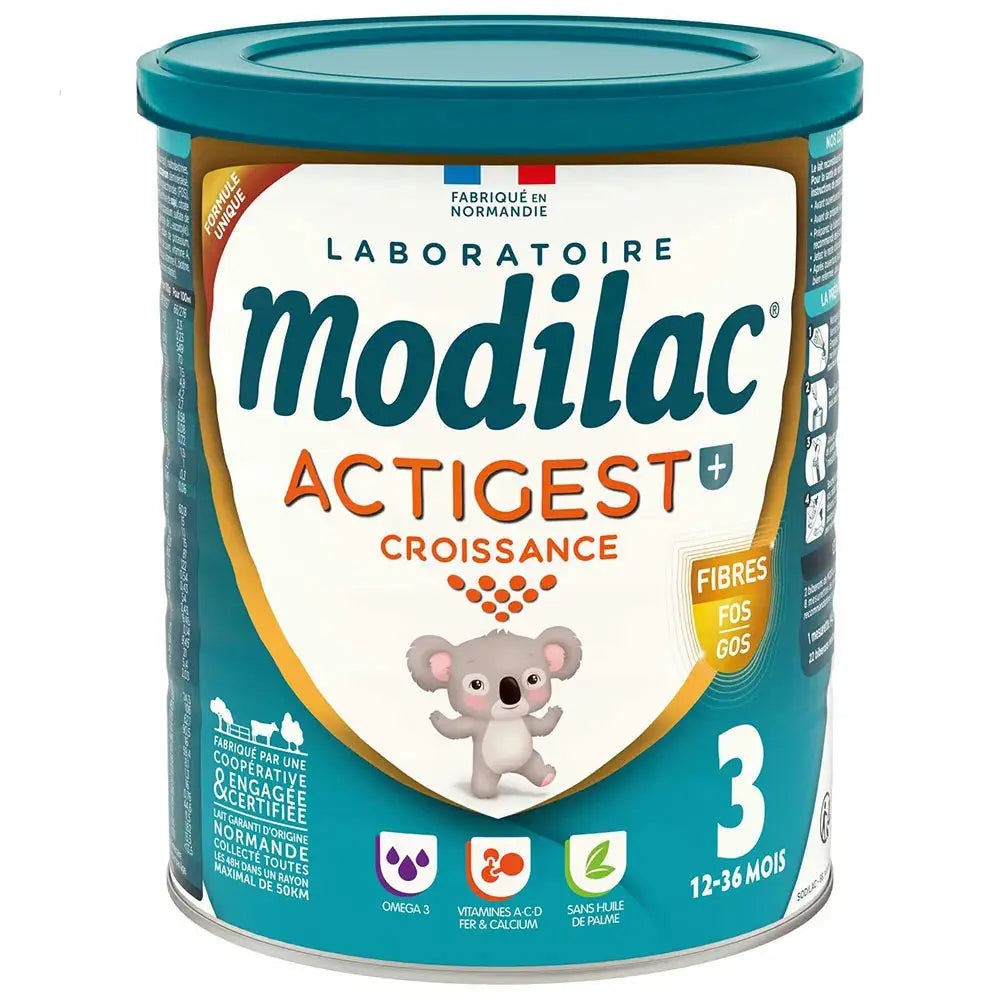 Modilac - Actigest Lait En Poudre Croissance 3 - 12 à 36 Mois - 800g Lariboisière Shop