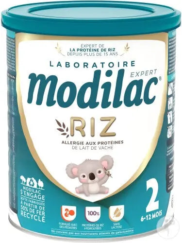 Modilac - Expert Riz 2 Allergie Aux Protéines De Lait De Vache 6-12 Mois - 800g Lariboisière Shop