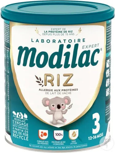 Modilac - Expert Riz 3 Croissance Allergie Aux Protéines De Lait De Vache 12-36 Mois - 800g Lariboisière Shop