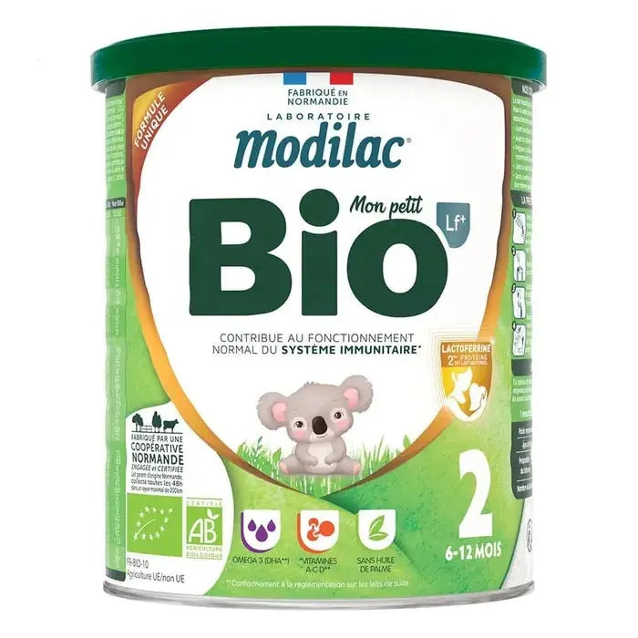 Modilac - MON PETIT BIO LF+ - Lait en Poudre 2ème Âge Bio - De 6 à 12 mois - 800g Lariboisière Shop