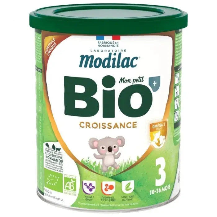 Modilac - MON PETIT BIO - Lait de Croissance 3ème Âge Bio - De 10 à 36 mois - 800g Lariboisière Shop
