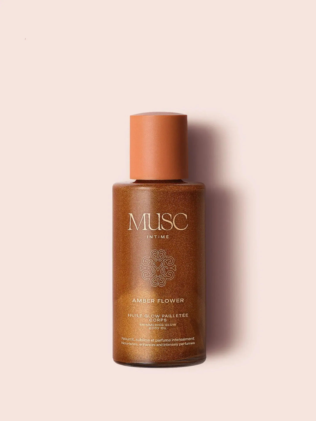 Musc Intime Huile Glow Pailletée Corps Amber Flower 100 ml Lariboisière Shop