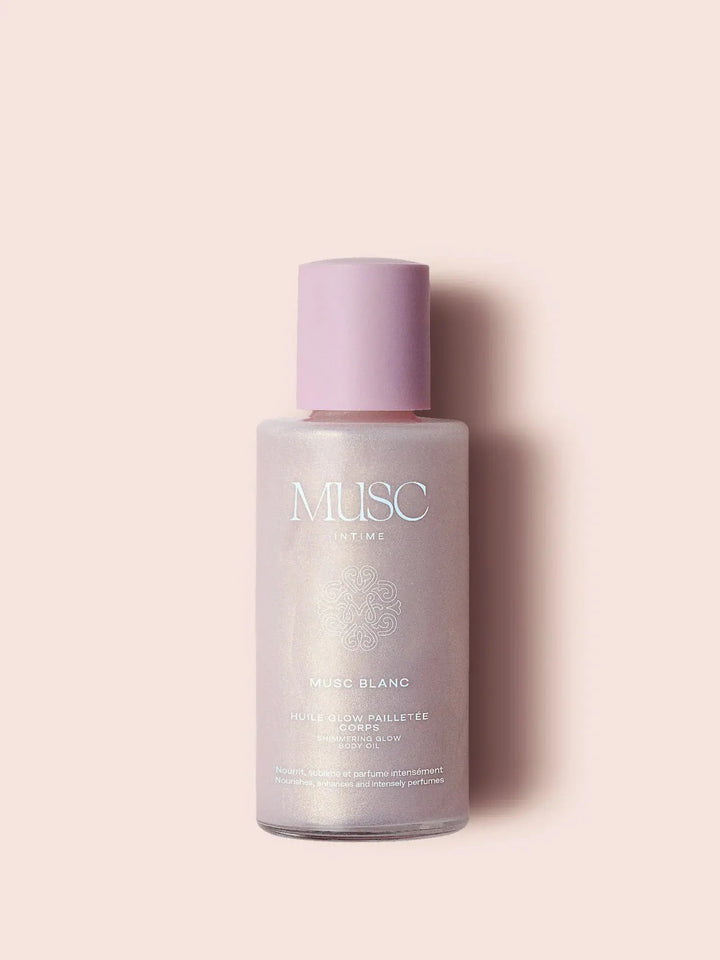 Musc Intime Huile Glow Pailletée Corps Musc Blanc 100 ml Lariboisière Shop