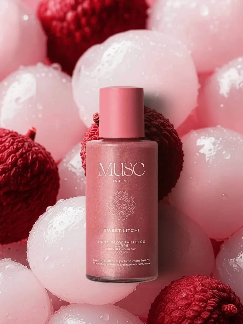 Musc Intime Huile Glow Pailletée Corps Sweet Litchi 100 ml Lariboisière Shop