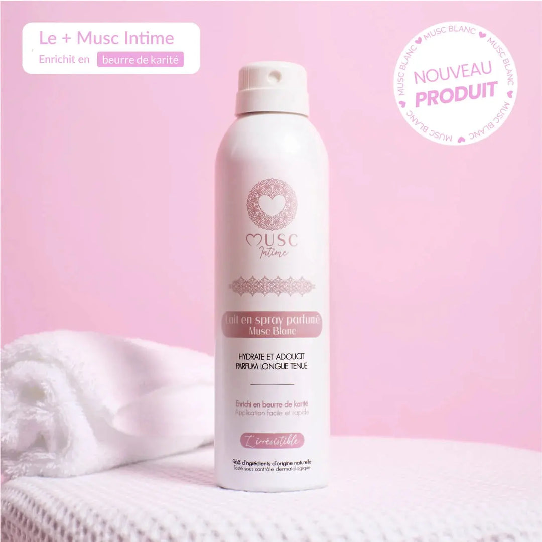 Musc Intime - Lait en spray parfumé - Musc Blanc - 200ml Lariboisière Shop