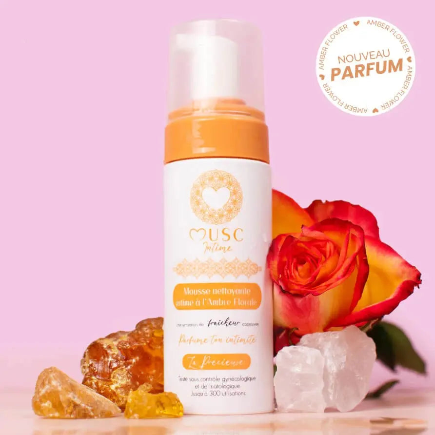 Musc Intime - Mousse nettoyante intime à l'Ambre Florale - La précieuse - 150ml Lariboisière Shop