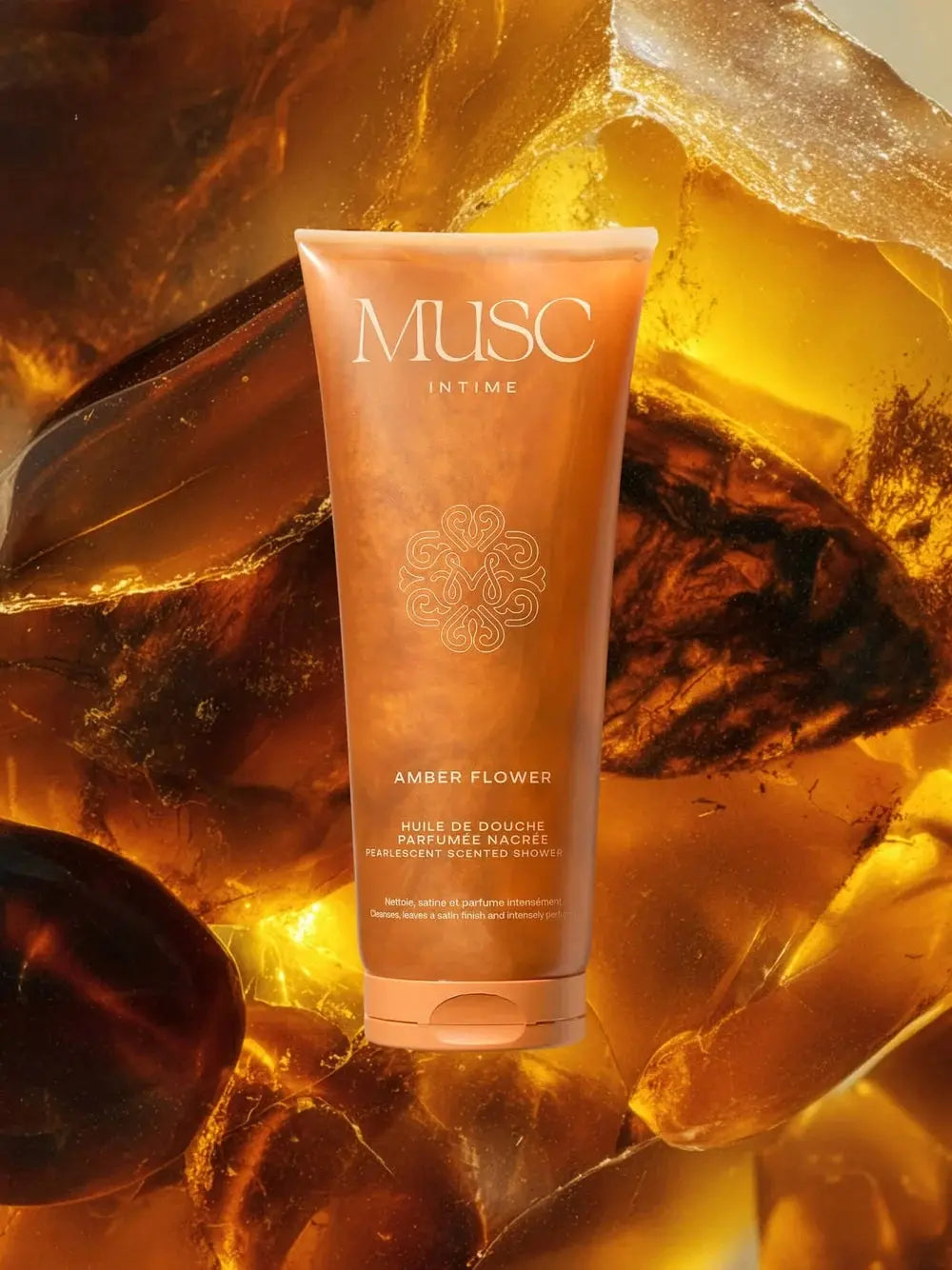 Musc Intime – Huile de Douche Parfumée Nacrée Amber Flower 200 ml Lariboisière Shop