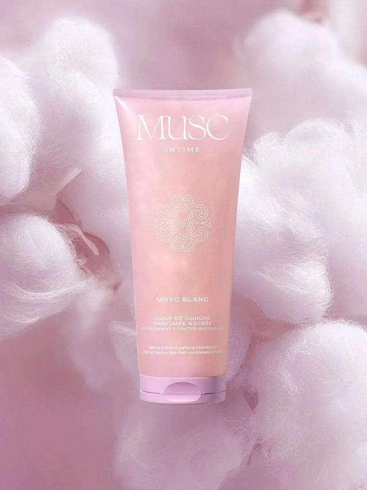 Musc Intime – Huile de Douche Parfumée Nacrée Musc Blanc 200 ml Lariboisière Shop