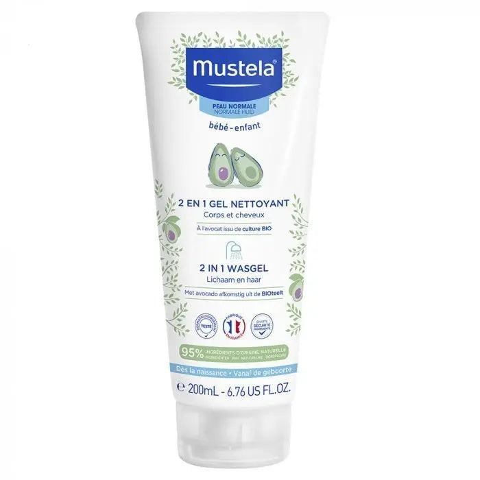 Mustela Gel Nettoyant 2 en 1 – Corps & Cheveux 200ML Lariboisière Shop