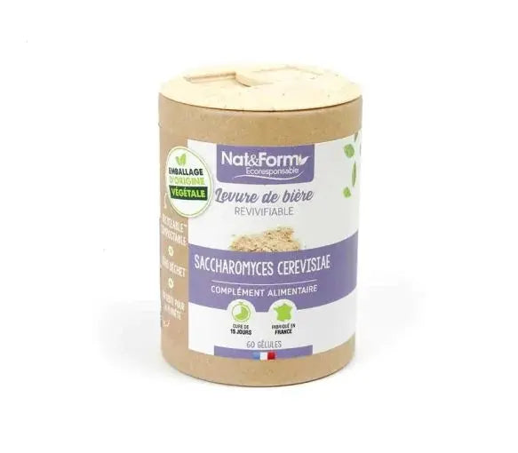NAT&FORM Levure de Bière Revivifiable – 60 gélules Lariboisière Shop