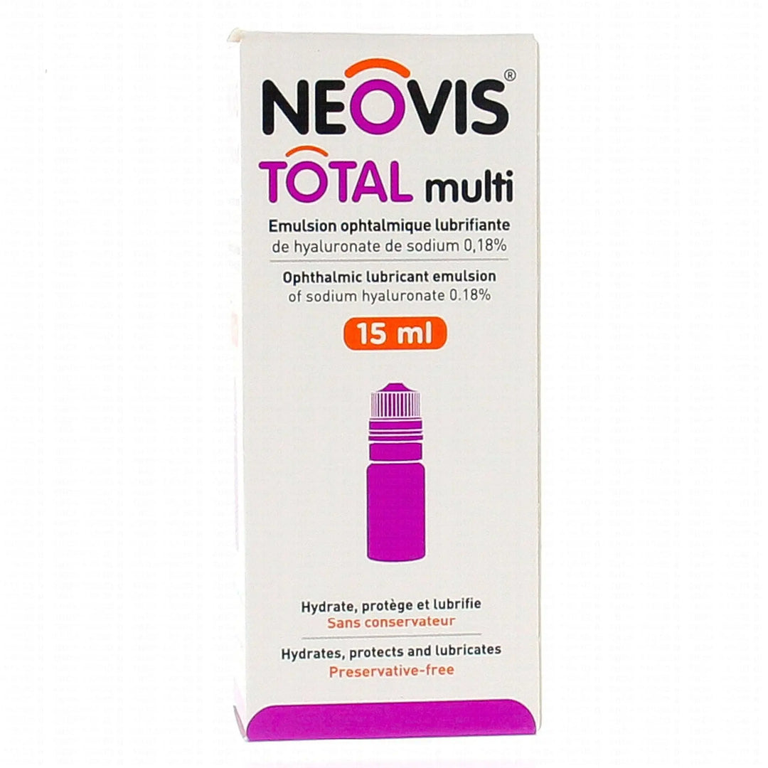 NEOVIS Total Multi 15 ml – Émulsion ophtalmique lubrifiante pour sécheresse oculaire Lariboisière Shop